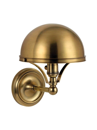Covington 1-Light Wall Sconce in Aged Brass.